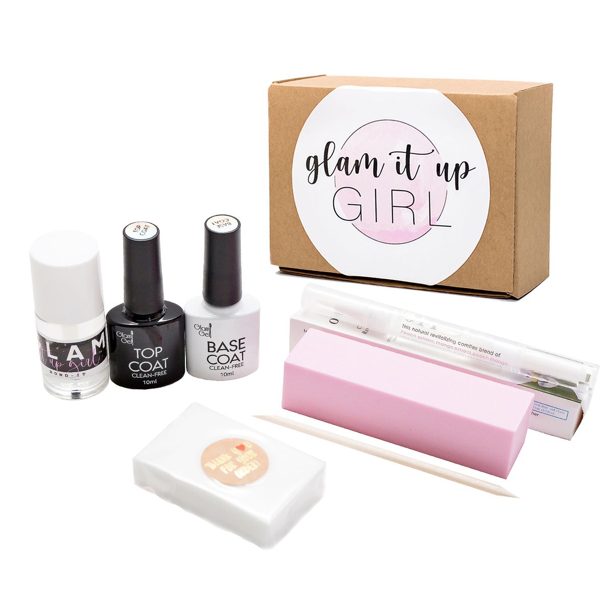 Topui Kit Glam It Up Girl/High-Quality UV/LED Glam Gel Nail Polish Top-Up Kit